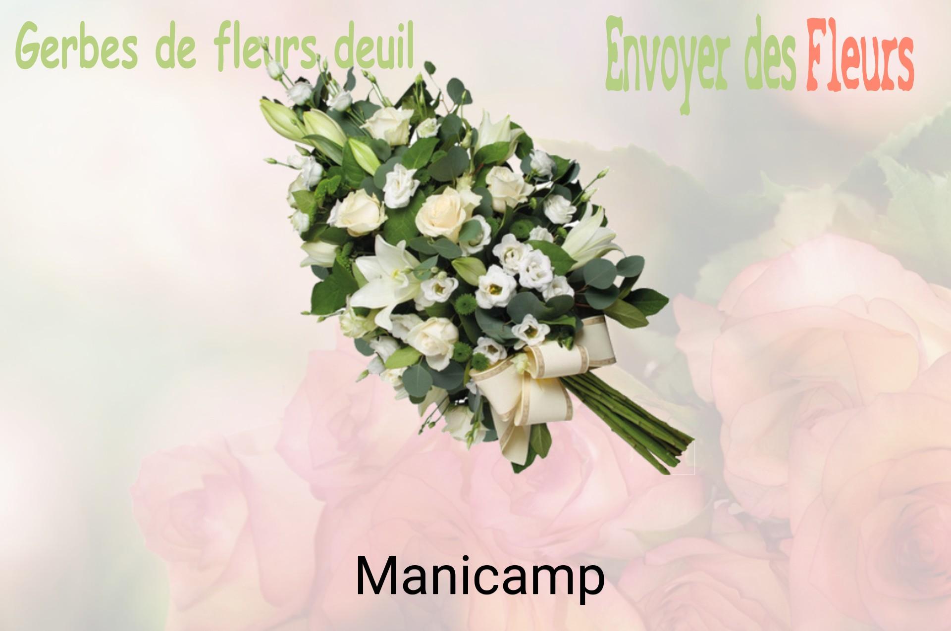 Gerbe de fleurs de deuil livrée à Manicamp